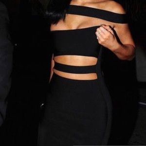 Black Kylie Jenner Bandage Dress